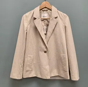 Madewell Cotton-Linen Beige Summer Blazer Jacket S thumbnail 2