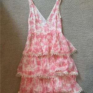 Lovers + Friends Pink Floral Lace Mini Dress thumbnail 6