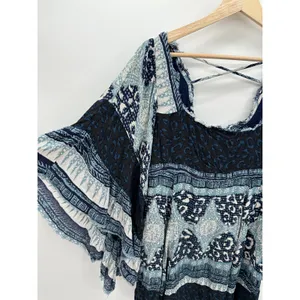Free People‎ Boho Festival Coachelle Mini Dress Women Sz XS Earthy Indie Resort thumbnail 2