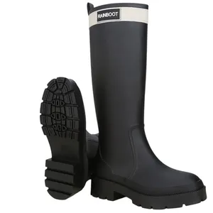 BRAND NEW ~ Women's Black Waterproof Rubber Knee High Rain Garden Boots ~ Size 7 thumbnail 3