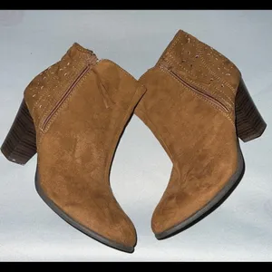 AEO Sz 10 American Eagle Brown Side Zip Western Ankle Booties Sz 10 thumbnail 1