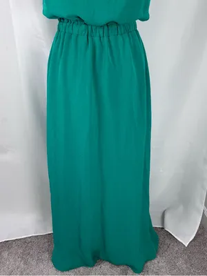 JACK by BB Dakota Emerald Green Maxi Dress M Strappy Slit front thumbnail 13