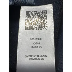 True Religion Oversized Denim Crystal LS Shirt Medium Wintry‎ Wash 600119 XL thumbnail 7