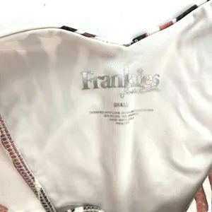 Frankies Bikinis Stormy Top M Kenza Bottom S Brown Zebra Animal Print Bikini Set thumbnail 8