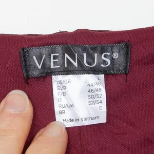 Venus‎ Womens Crushed Velvet Bell Sleeve Top Size L Red Black Dark Romantic Goth thumbnail 5
