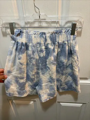 Abercrombie & Fitch Blue and White Tie-Dye Athletic Shorts thumbnail 4