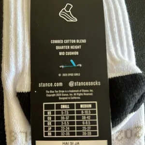 NWT Stance SPICE GIRL -HAI SI JA QUARTER SOCK Sz. S thumbnail 4