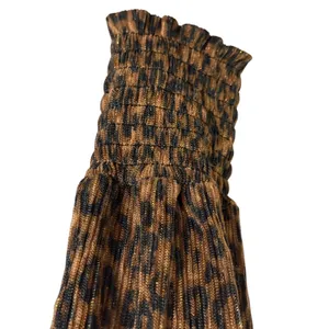 BAILEY‎ 44 Leopard Print Mock Neck Metallic Pleated Black Brown Blouse EUC XS thumbnail 4