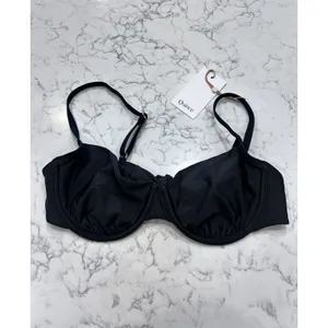 NWT Quince Black Italian Demi Underwire Bikini Top Large thumbnail 3