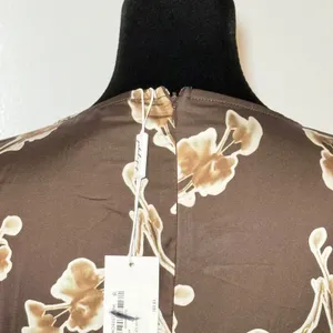 NWT Petal & Pup Floral Maxi Dress Long Sleeve Brown Size 4 Minimalist Fall Glam thumbnail 7