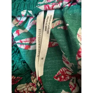 by Anthropologie Tiered Floral Maxi Skirt, Green Botanical Print, Size XL thumbnail 3