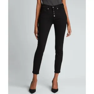 Veronica Beard Debbie Black Skinny Jeans Raven Button Fly- Size 25 0 thumbnail 2
