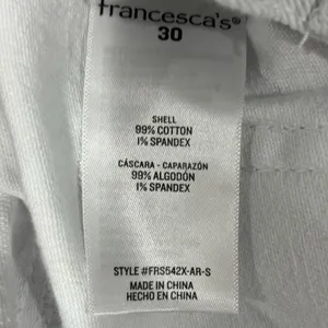 Harper Heritage White‎ Distressed Jean Shorts Size 30 Francesca's thumbnail 5