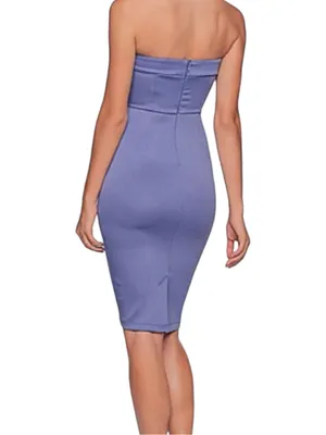 VENUS Strapless Lavender Sheath Dress thumbnail 2
