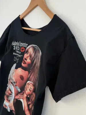 Sabrina Carpenter Short n’ Sweet Tour 2024 Graphic Off the Shoulder T-Shirt thumbnail 7
