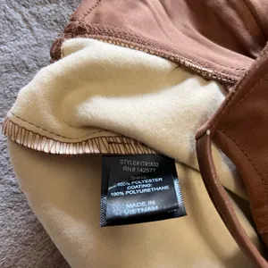 IRIS Vegan Brown Leather Vintage Corset Crop Tank Top Women’s Sz L EUC thumbnail 4