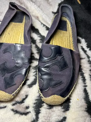 Tory Burch Navy Blue Lonnie Espadrille Flats thumbnail 3