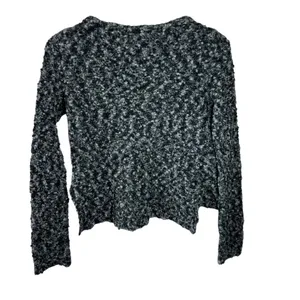 Rag & Bone Black & Gray Textured Merino Wool Blend Sweater Size Small thumbnail 4