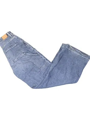 American Eagle Curvy Super High Rise Jeans Womens 0 -26x31 Blue Baggy Wide Leg thumbnail 2