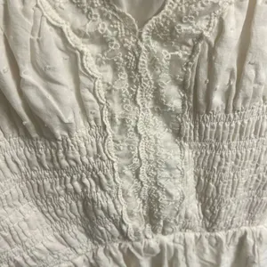✨Anna-Kaci Lace Cap Sleeve Lace Trim Ruffle Flared Hem Maxi Cream Sz S Dress✨ thumbnail 9