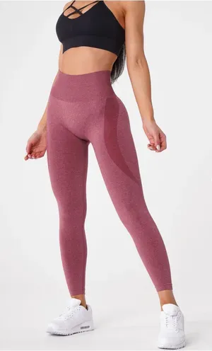 NVGTN Maroon Contour Leggings Seamless Size Medium thumbnail 1