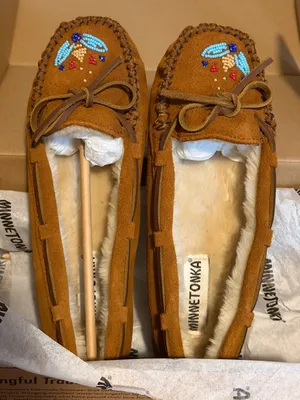 Free People x Minnetonka Ayashe Beaded Suede Moccasins Size 8 NIB thumbnail 5