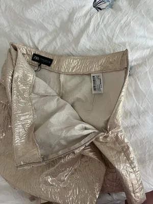 ZARA Gold Skirt thumbnail 4