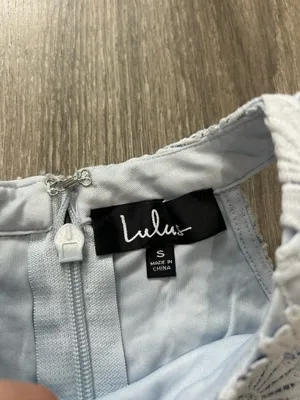 New Lulus Love Poem Light Blue Lace Mini Dress Size Small thumbnail 9