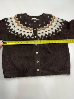 Willow and Wind Nordic Yoke Cropped Cardigan Sweater thumbnail 3