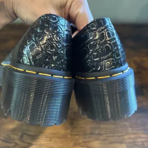 NEW Dr. Martens 1461 Quad Croc Gunmetal Wild Croc‎ Platform 4 M, 5 L Shoes thumbnail 6