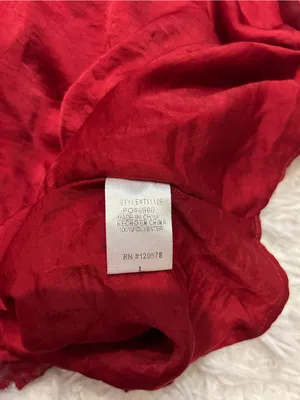 Entro deep red satiny lace trim camisole cami woman’s large thumbnail 5
