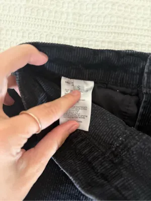 Black Frayed Hem A-Line Skirt thumbnail 3