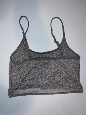 Old Navy Grey Leopard Print Stretch Bralette thumbnail 3