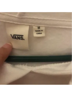 Vans “Off the Wall” White With Black Checkerboard Accent Fleece Lined Hoodie thumbnail 4