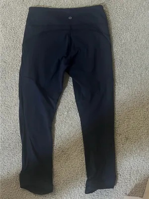 Lululemon Navy Blue Leggings with Mesh Detail thumbnail 2