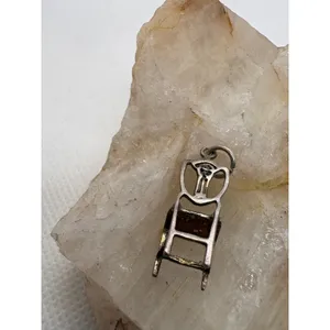 Vintage Sterling Silver Chair Charm 925 Miniature Furniture Pendant 1.32g thumbnail 6