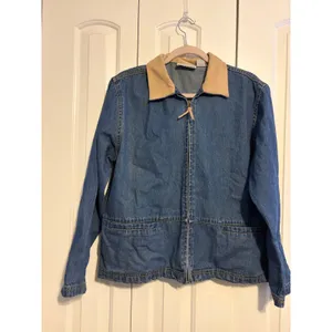 Vintage Denim‎ Jacket Women's Small Embroidered Southwestern Collar Zip Up Small thumbnail 3
