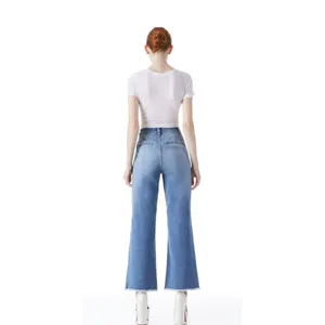 Alice + Olivia Mid Rise Ankle Distressed Coin Pocket Raw Edge Denim Jeans Size 3 thumbnail 4