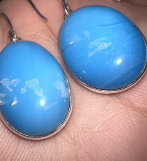 925 Silver Doublet Opal Gemstone Handmade Drop Dangle Earrings Jewelry Gift 1.72" thumbnail 4