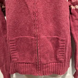 VTG L L Bean Wool Fair Isle Nordic Ski Full Zip Cardigan Sweater L‎ rustic cozy thumbnail 6