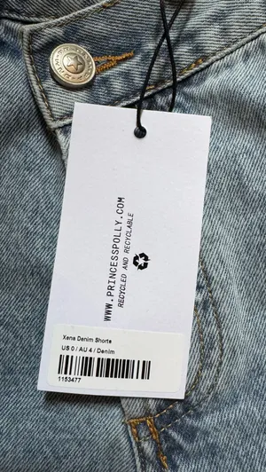 Princess Polly Criss-Cross Jean shorts thumbnail 4