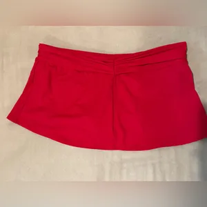 La Blanca by Rod Beattie Solid Red Skirted Skort Swim Bikini Bottoms Size‎ 8 thumbnail 3