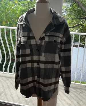 Super soft button down flannel shirt size M Brown Size M thumbnail 1