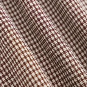 Rihoas Women's Boat Neck Brown Plaid Mini Dress thumbnail 7
