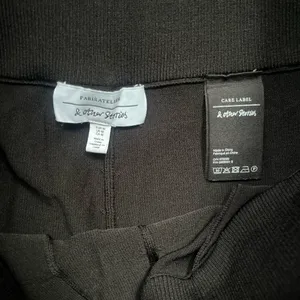 & Other Stories Black Pull On Wide Leg Pants Elastic Waist Size M Classic Casual thumbnail 3