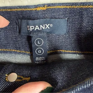 Spanx Dark Wash Jean-ish Flare High Rise Jeans‎ thumbnail 3