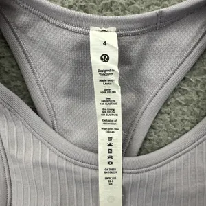 Lululemon Ebb to Street Cropped Racerback Tank Top Faint Lavender Women's 4 thumbnail 4