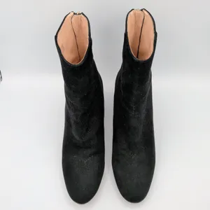 J.Crew Sadie Black Suede‎ Block Heel Ankle Boots K0055 Round Toe Womens 8.5 thumbnail 4
