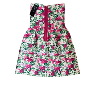 Pink Floral Sweetheart neckline A-line Pleated Mini dress Casual Summer size 6‎ thumbnail 5