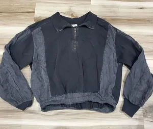 On The Road Grey Pullover Cropped Distressed Jacket Women’s Medium thumbnail 1